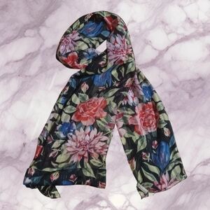Sheer floral scarf